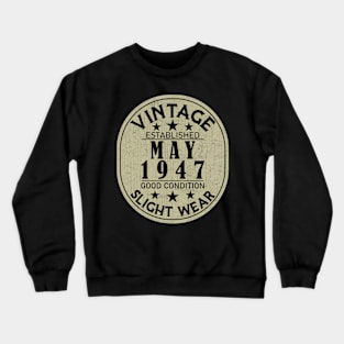 Vintage Established May 1947 - Good Condition Slight Wear Crewneck Sweatshirt